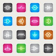 Multicolor Icons - Electronic Symbols