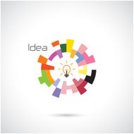 Creative circle abstract vector logo design template N12