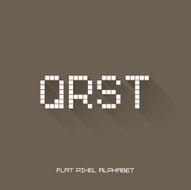 Q R S T - Flat Pixel Alphabet