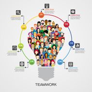 Teamwork infographics background