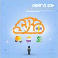brain symbol creativity sign