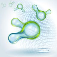 Abstract background with molecules