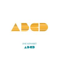 B C D A - Simple Modern Lines Flat Alphabet