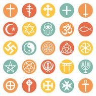Vector Set of Religious Symbols N12