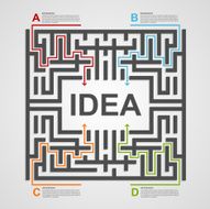 Labyrinth infographic concept Design template N2