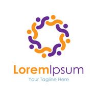 People team support circle help icon simple elements logo N2