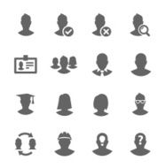 Simple Icon set related to Users