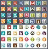 religion icons vector eps10 N3