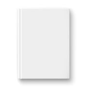 Blank book template with soft shadows