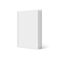 Vertically standing template books on a white background