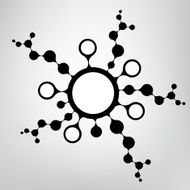 2d DNA molecule structure vector background N16