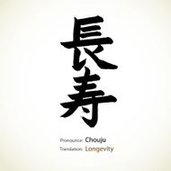 Japanese calligraphy Longevity