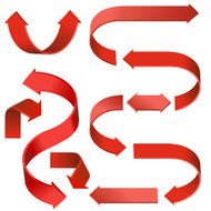 Red flow arrows