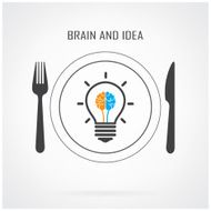 Creative light bulb idea and brain concept background N2