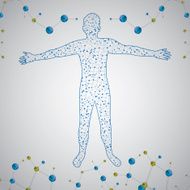 Molecule man human body abstract vector illustration N2