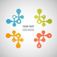 Vector colored flowers