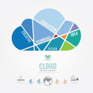 infographic Template cloud color banner concept