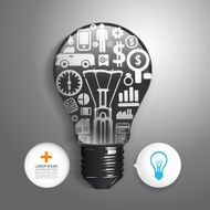 Elements are small icons Finance make light bulb N2