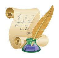 Scroll ink and pen