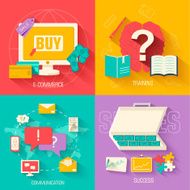 set of social business life illustrations Vector backgrounds in vintage