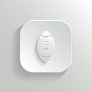 Football icon - vector white app button N2