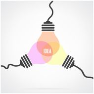 Creative light bulb Idea concept background design N9
