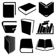 book icons and signs set