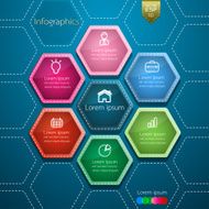 Business s hexagon style design Vector illustratio