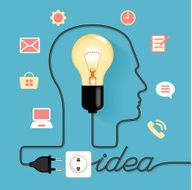 abstract infographic Ñreative light bulb idea N2