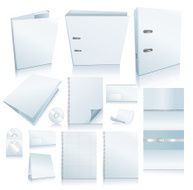 Set of office elements Realistic VECTOR images N2
