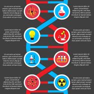 Chemistry or biology flat infographics