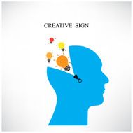 Creative silhouette head background design for poster flyer cover brochure