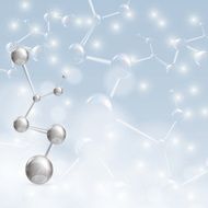 Molecule illustration blue background N16