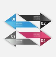 Modern Design info graphics arrow banner style N3