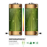 Human Battery Infographics Design Template