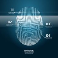 Fingerprint with magnifier vector illustration N2