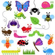 Collection of Cute and Colorful Vector Insects