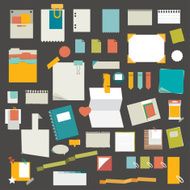 Big set of flat reminder stickers Infographic set N2