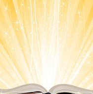 Shining open book