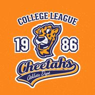 Vintage cheetahs apparel design N2