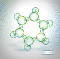 Abstract background with benzene molecule