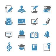 Education Icons Set - Conc Series