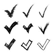 Set of hand drawn V signs illustration N2