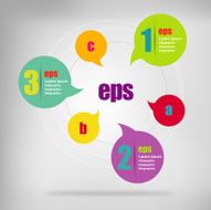 Circle number diagram options step by template N3