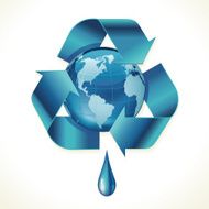 Globe Water Recycle Icon
