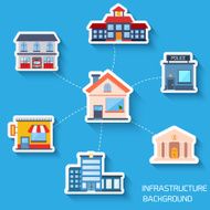 Modern flat vector buildings set N15