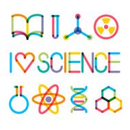 Trendy science icons