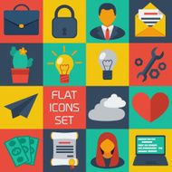 Flat Icons Set N14