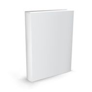 Blank white book isolated on background