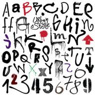 Urban style Graffiti alphabet